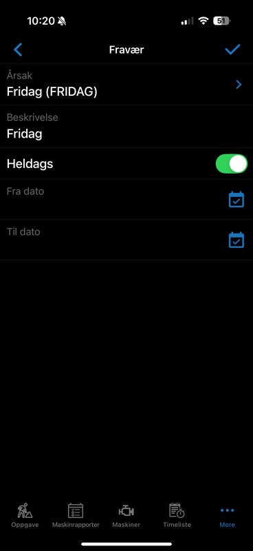 Absence registration